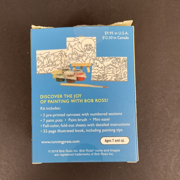 Bob Ross By The Numbers Mini Paint Set Kit By Bob Ross NEW open Box - Picture 7 of 7